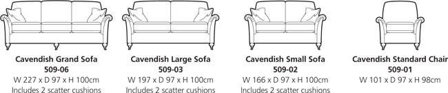Derwent Upholstery Cavendish Sofa spec
